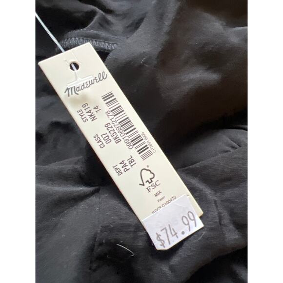 Madewell The Layton Midi Slip Dress – Black – 14 – NWT – NK419 - Picture 7 of 11
